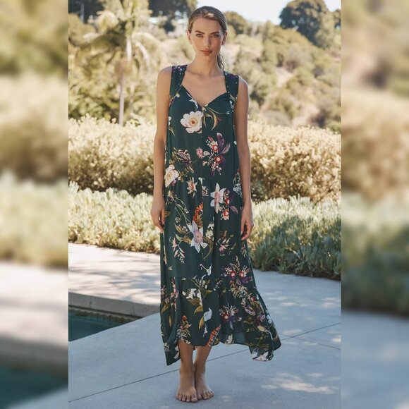Anthropologie | Dresses | Anthropologie Studded Harness Midi Dress M 8 ...